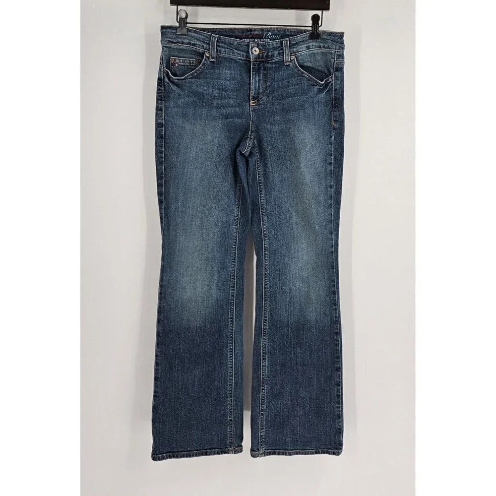 Tommy Hilfiger Jeans 8S Womens Regular Size Freedom Boot Cut Blue Denim - Picture 1 of 5